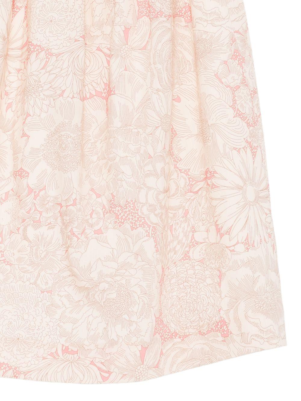 Abito per bambina Bonpoint rosa con stampa grafica floreale S06GDRW00025 522 BONPOINT KIDS