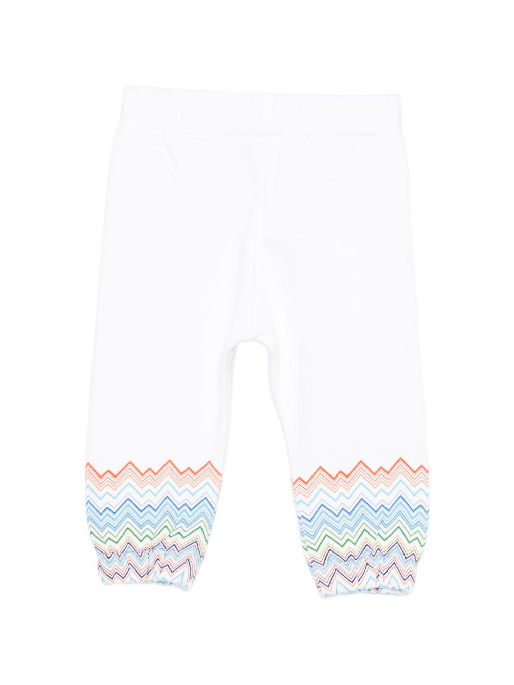 Pantaloni per neonato Missoni Kids multicolore con motivo a zig zag MY6550 F0061 100MC MISSONI KIDS