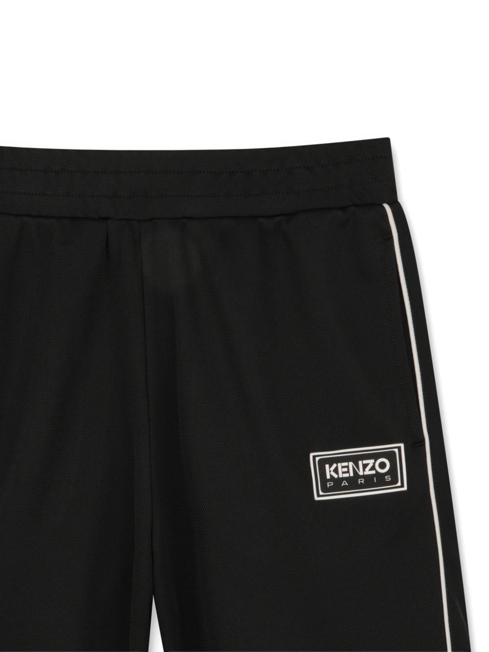 Shorts per bambino Kenzo Kids nero con dettaglio logo K61728 09B KENZO KIDS