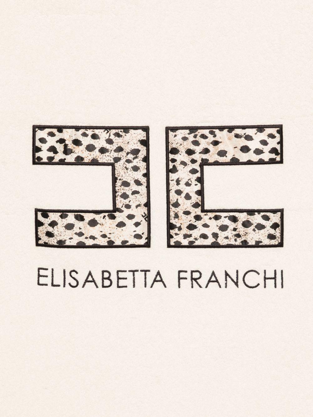 Telo mare per bambina Elisabetta Franchi La Mia Bambina bianco con dettaglio logo EFAV100CSP003 0155 ElISABETTA FRANCHI