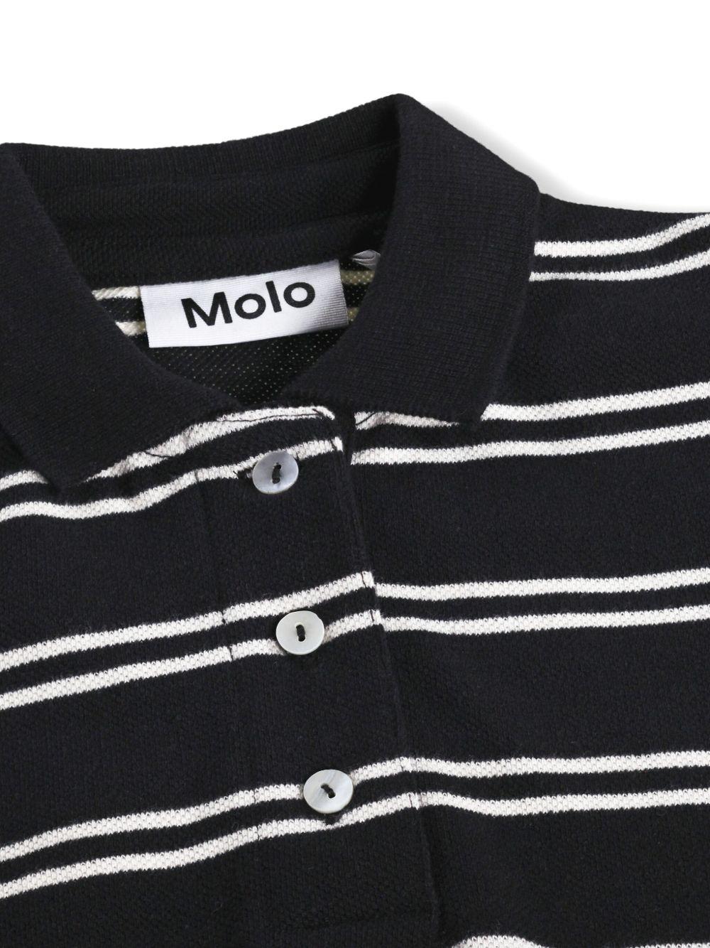 Polo Raki per bambino Molo nera con colletto stile polo 2S26A221 9495 MOLO KIDS