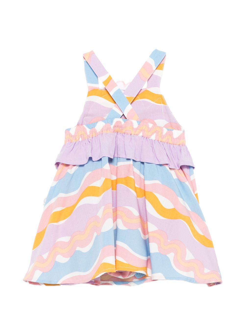 Abito per neonata Stella McCartney Kids multicolore con applicazione pesciolino TY1092 Z3442 999MC STELLA McCARTNEY KIDS