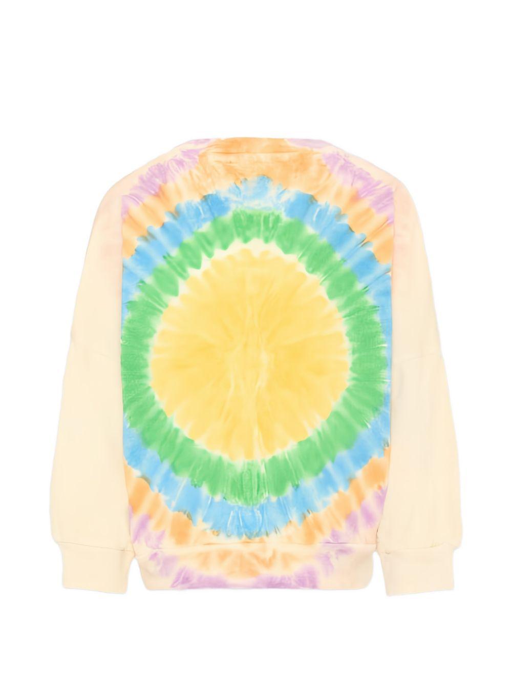 Felpa per bambini Molo Kids gialla con stampa tie-dye 2S26J205 9852 MOLO KIDS