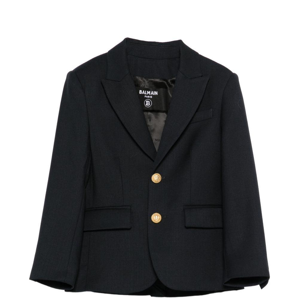 Blazer per bambino Balmain Kids blu scuro con bottoni BY2P14 I0196 621OR BALMAIN KIDS