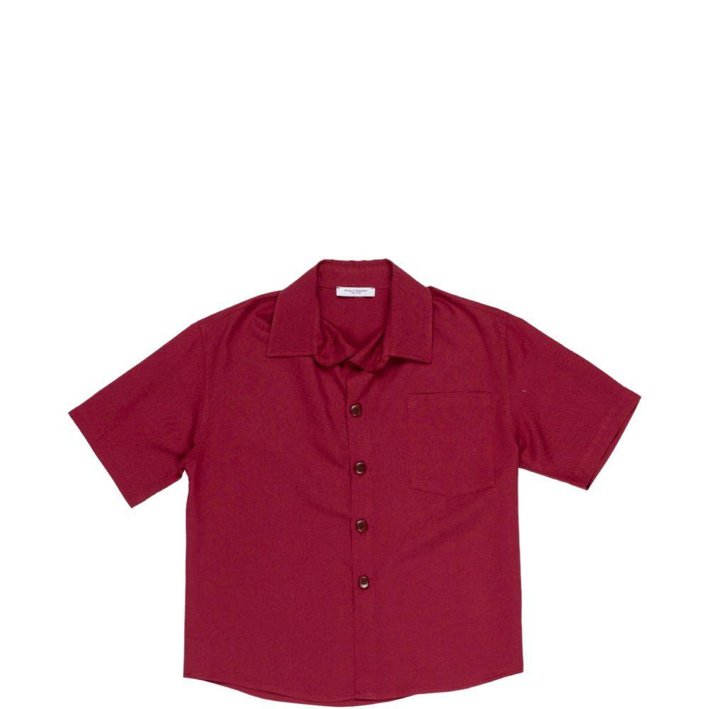 Camicia per bambino Paolo Pecora Kids rossa con colletto PP4301 CHERRY PAOLO PECORA KIDS