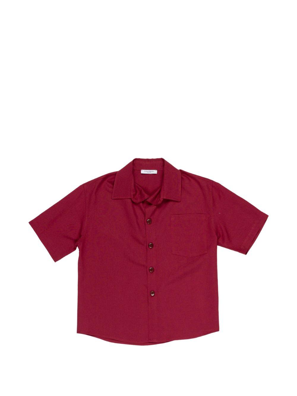 Camicia per bambino Paolo Pecora Kids rossa con colletto PP4301 CHERRY PAOLO PECORA KIDS