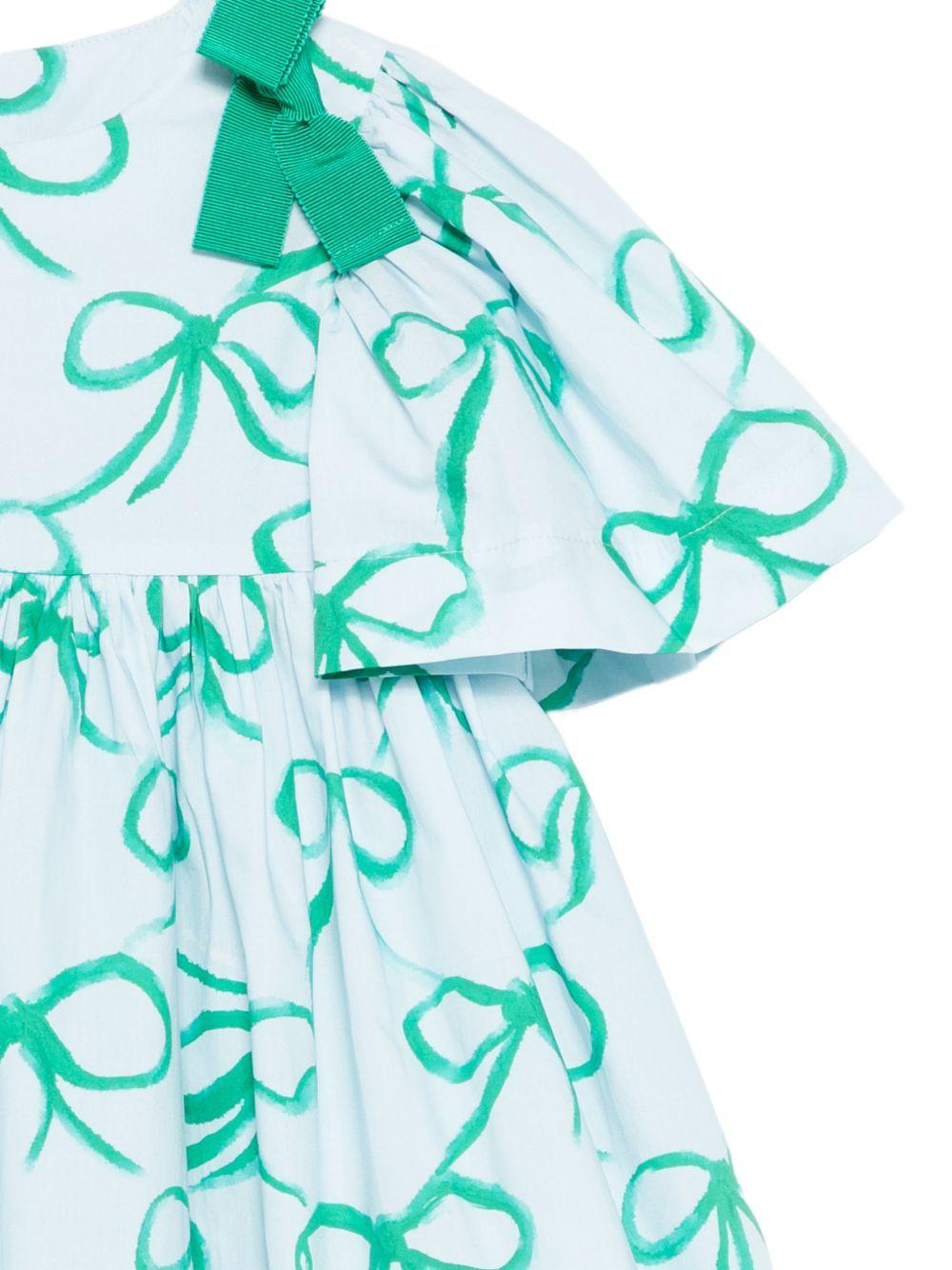 Abito per bambina Mi Mi Sol azzurro con stampa fiocco MFAB763V1TS1116 LTB MIMISOL KIDS
