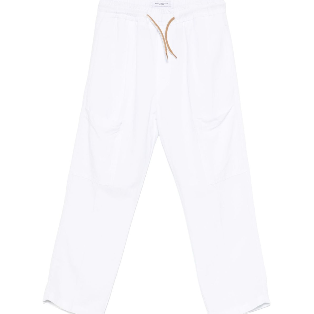 Cargo in cotone per bambino Paolo Pecora Kids bianco con coulisse PP4006 GESSO PAOLO PECORA KIDS
