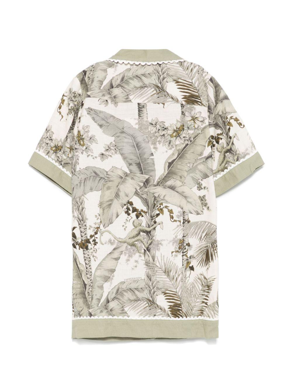 Abito Wylie per bambina ZIMMERMANN Kids verde con bordo smerlato 1267DR S251 ZIMMERMANN KIDS