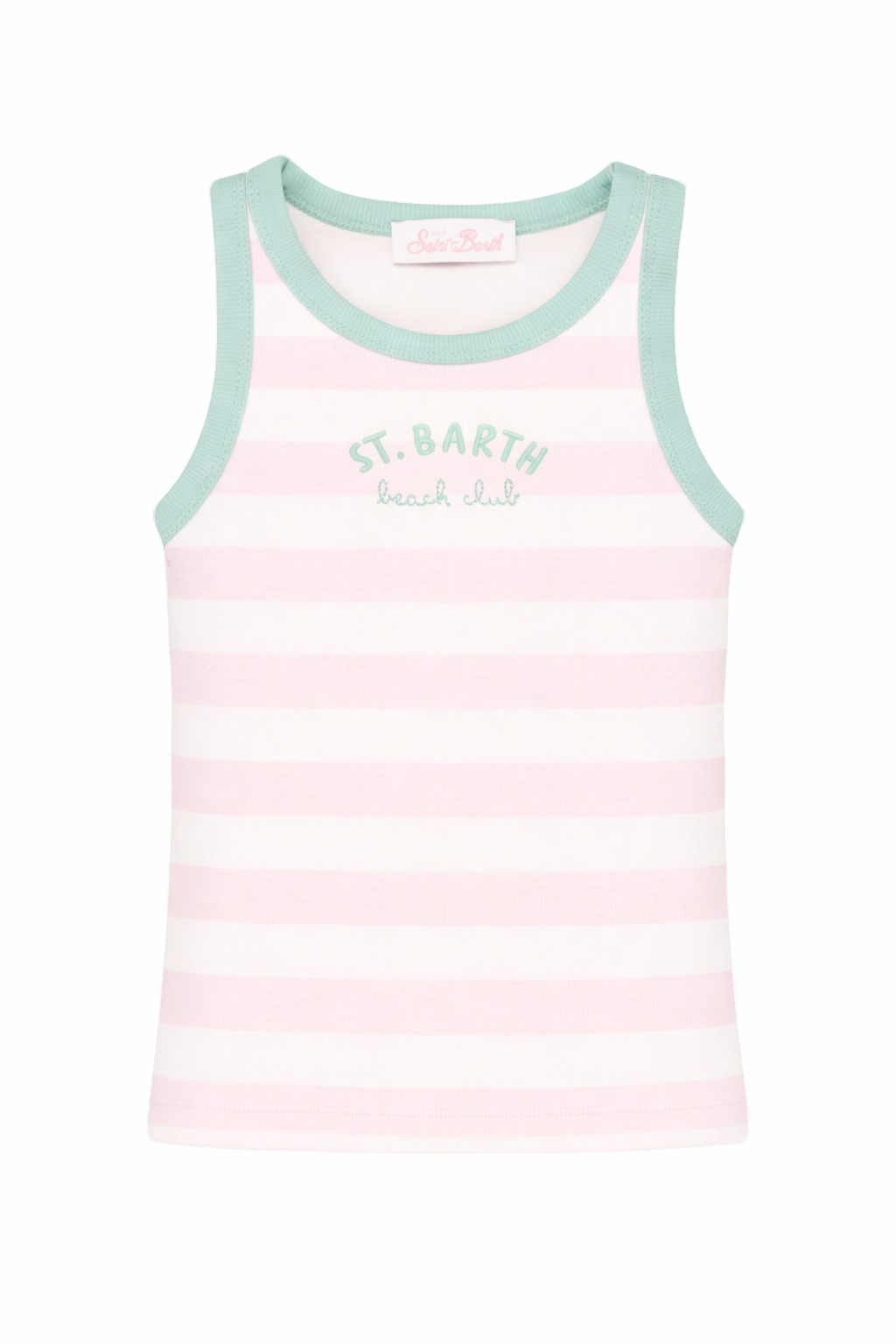 Canotta per bambina MC2 Saint Barth Kids multicolore con design a righe BLUE002 03353L MC2 ST. BARTH KIDS