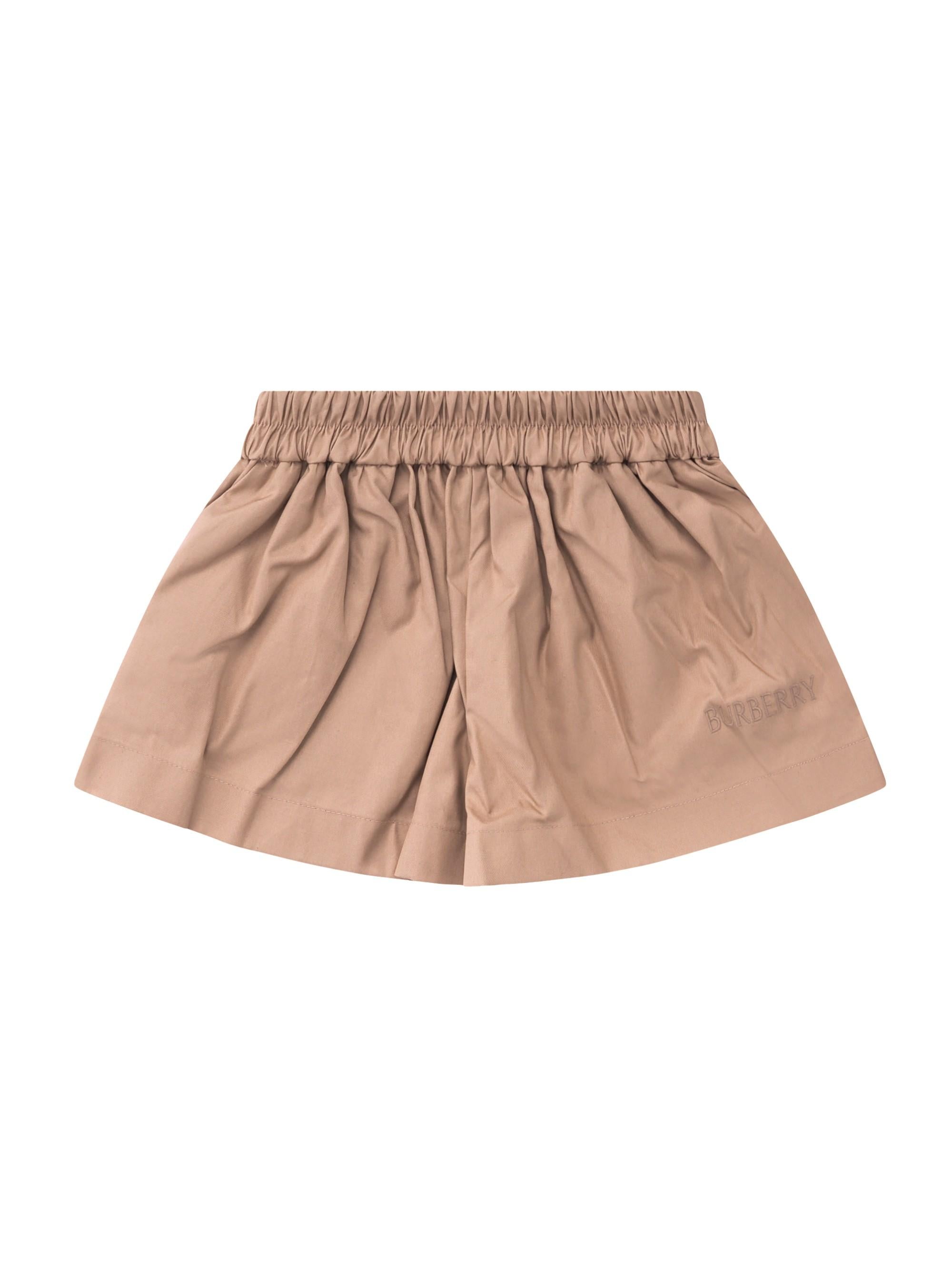 Shorts per neonato Burberry Kids beige con vita elasticizzata 8123338 B9719 BURBERRY KIDS