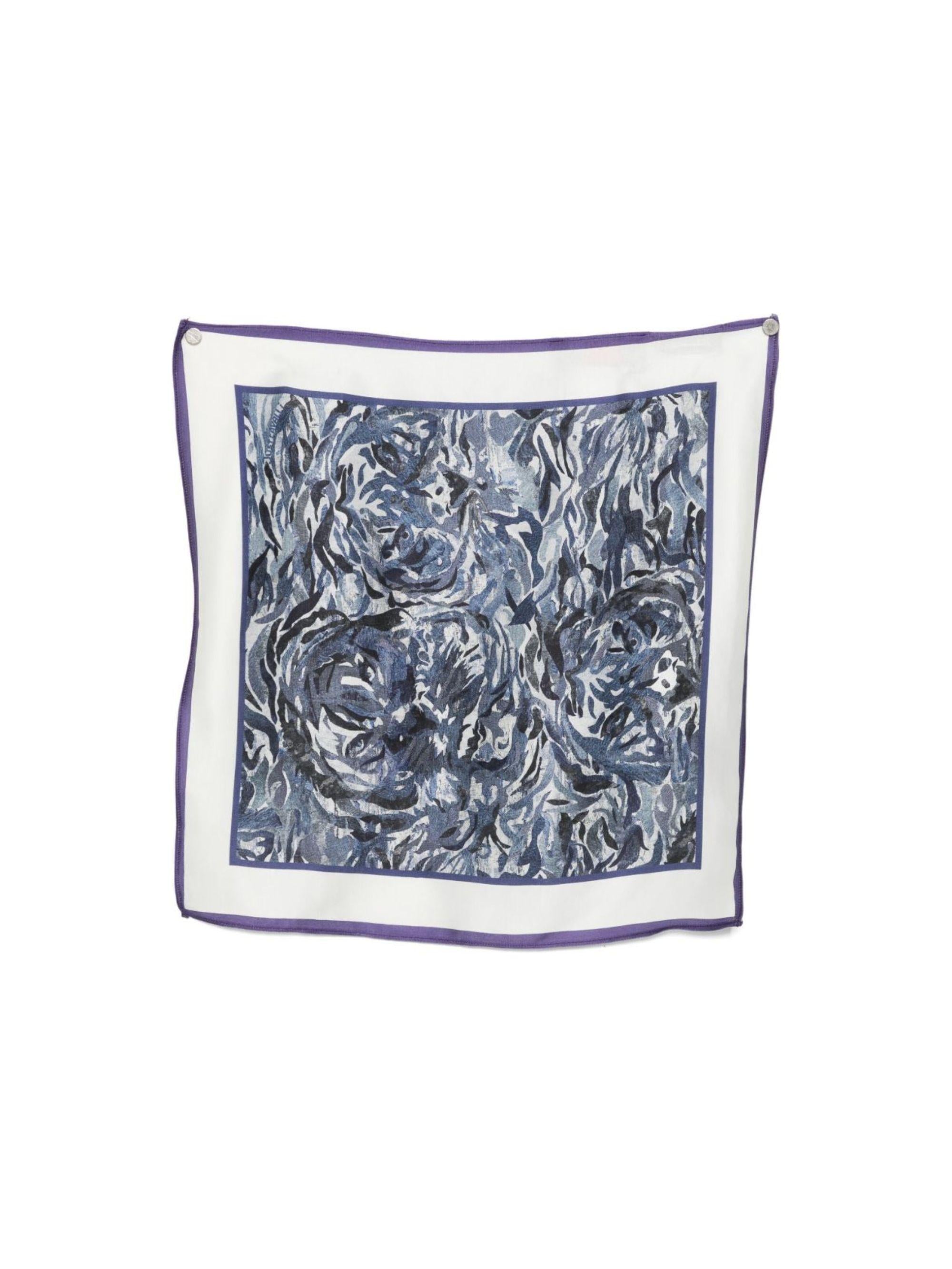 Foulard per bambino Just Cavalli Kids blu con stampa tigre JBP26171FO TIGER PAT. ROBERTO CAVALLI KIDS