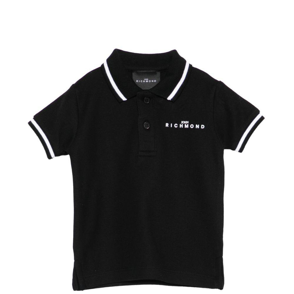 Polo per neonato John Richmond Junior nera con stampa logo RIP26010PO BLACK JOHN RICHMOND KIDS