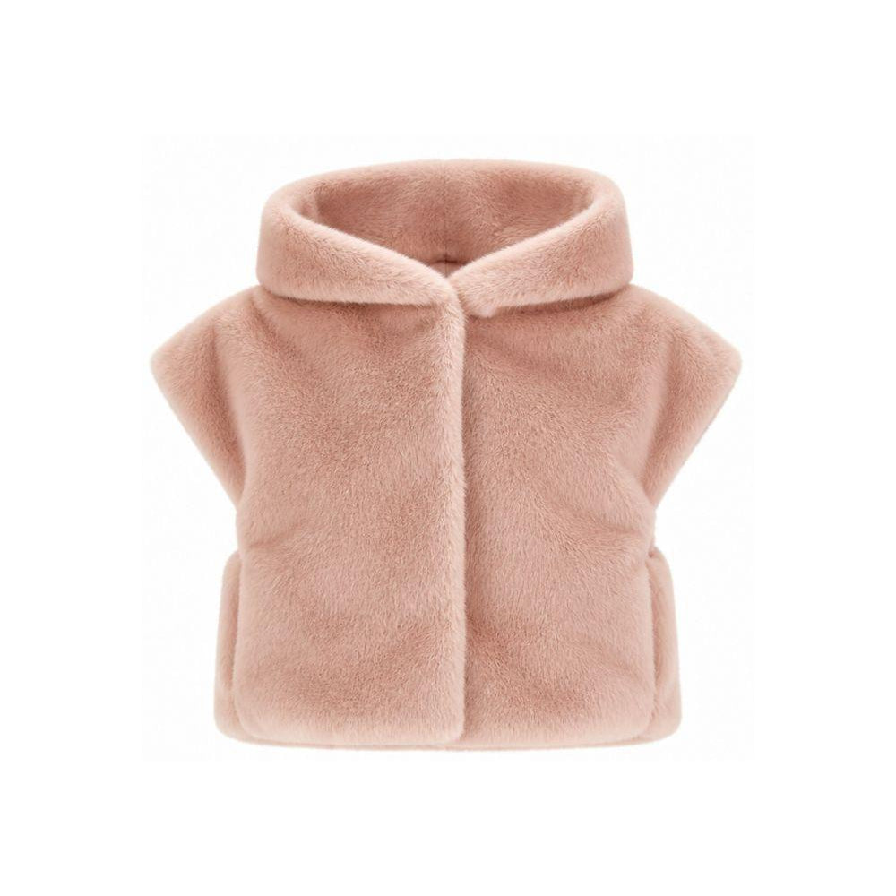 Gilet per bambina Monnalisa Kids rosa con design in pelliccia sintetica 17H105 8034 0091 MONNALISA KIDS
