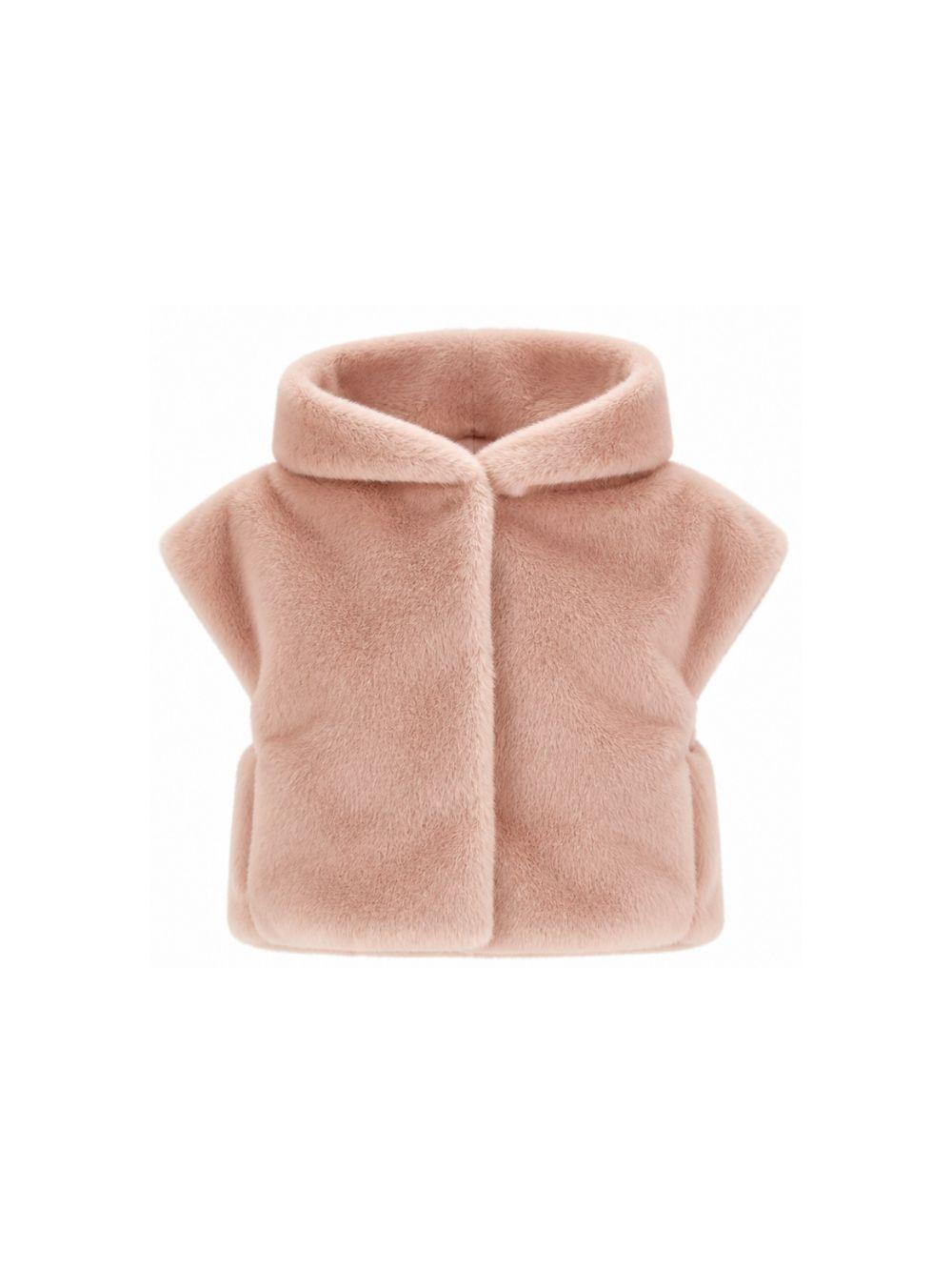 Gilet per bambina Monnalisa Kids rosa con design in pelliccia sintetica 17H105 8034 0091 MONNALISA KIDS