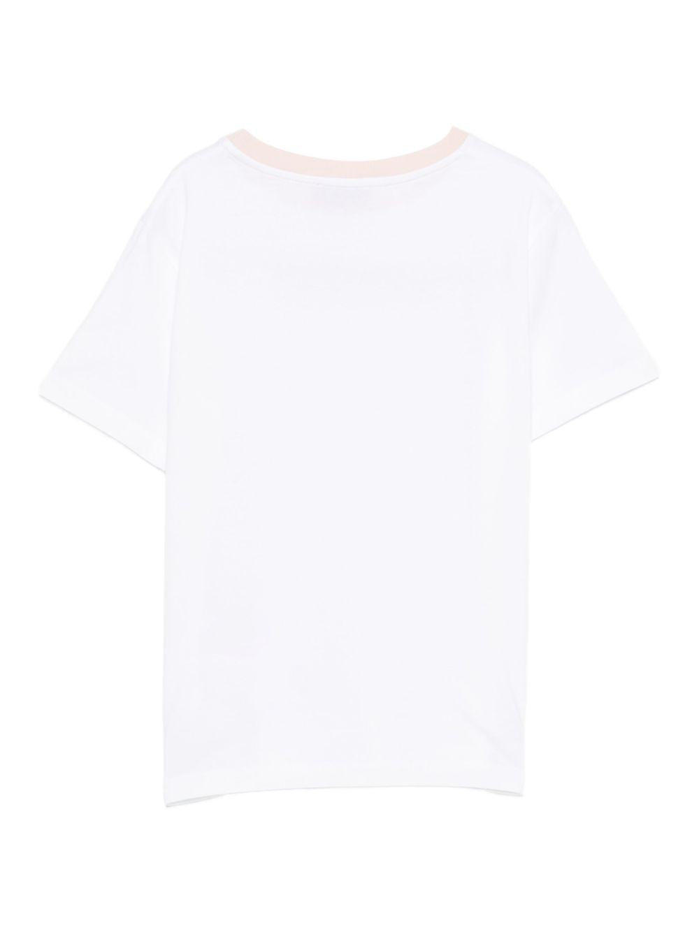 T-shirt per bambina Missoni Kids bianco con logo motivo a zigzag MX8A11 Z3186 100MC MISSONI KIDS