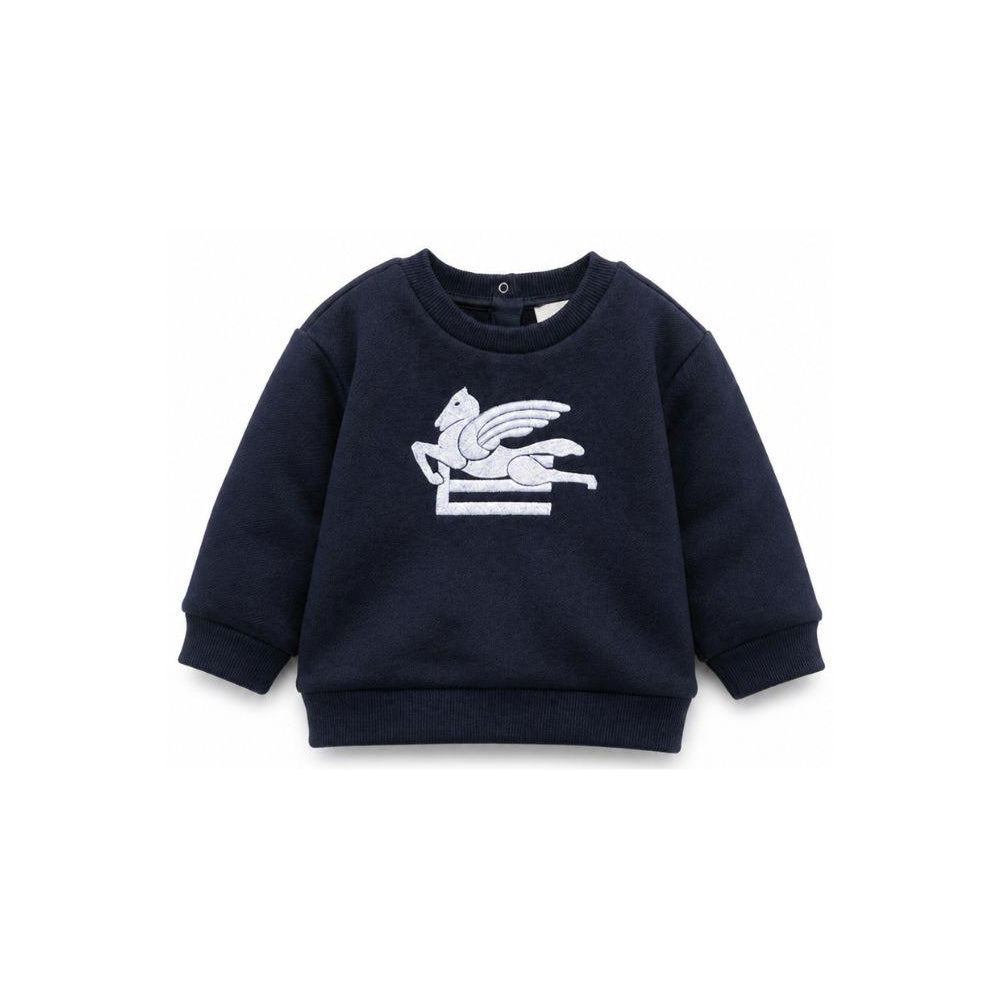 Felpa per neonato Etro Kids blu con motivo Pegaso GZ4300 Z3183 617 ETRO KIDS