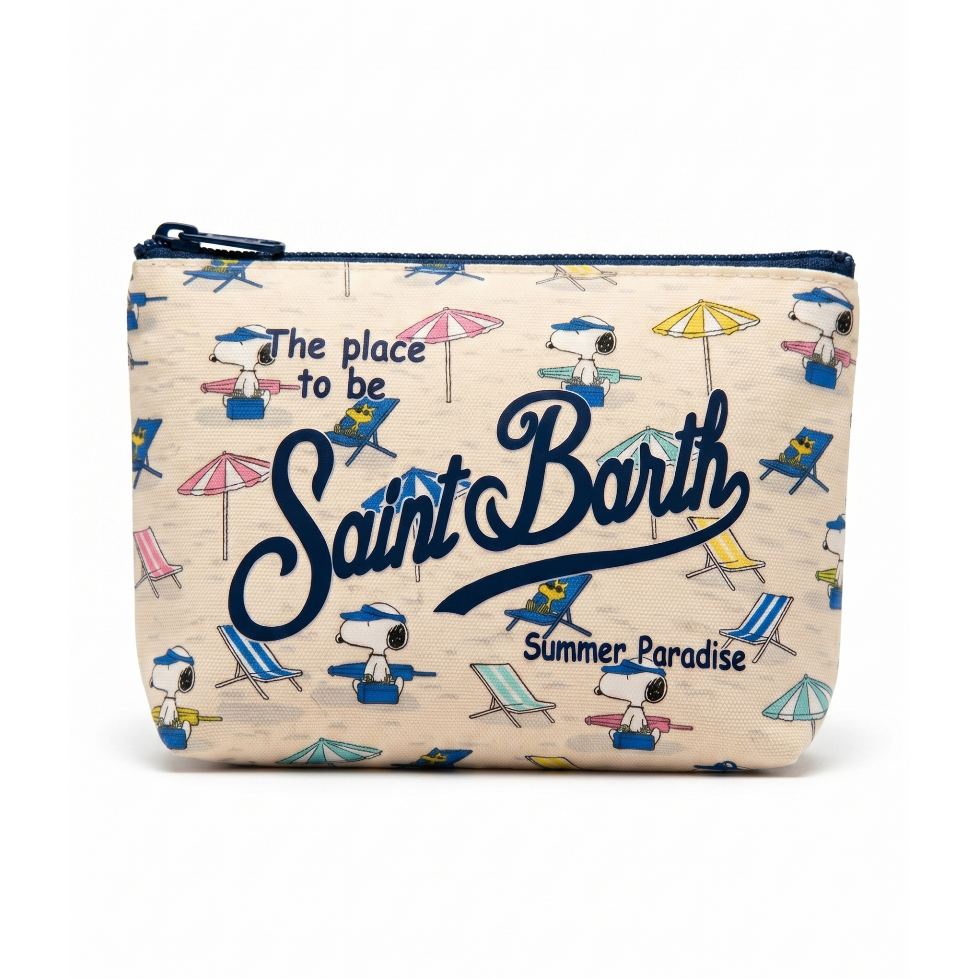 Pochette Aline MC2 Saint Barth x Peanuts beige con stampa grafica all-over ALIN001 00592L MC2 ST. BARTH KIDS