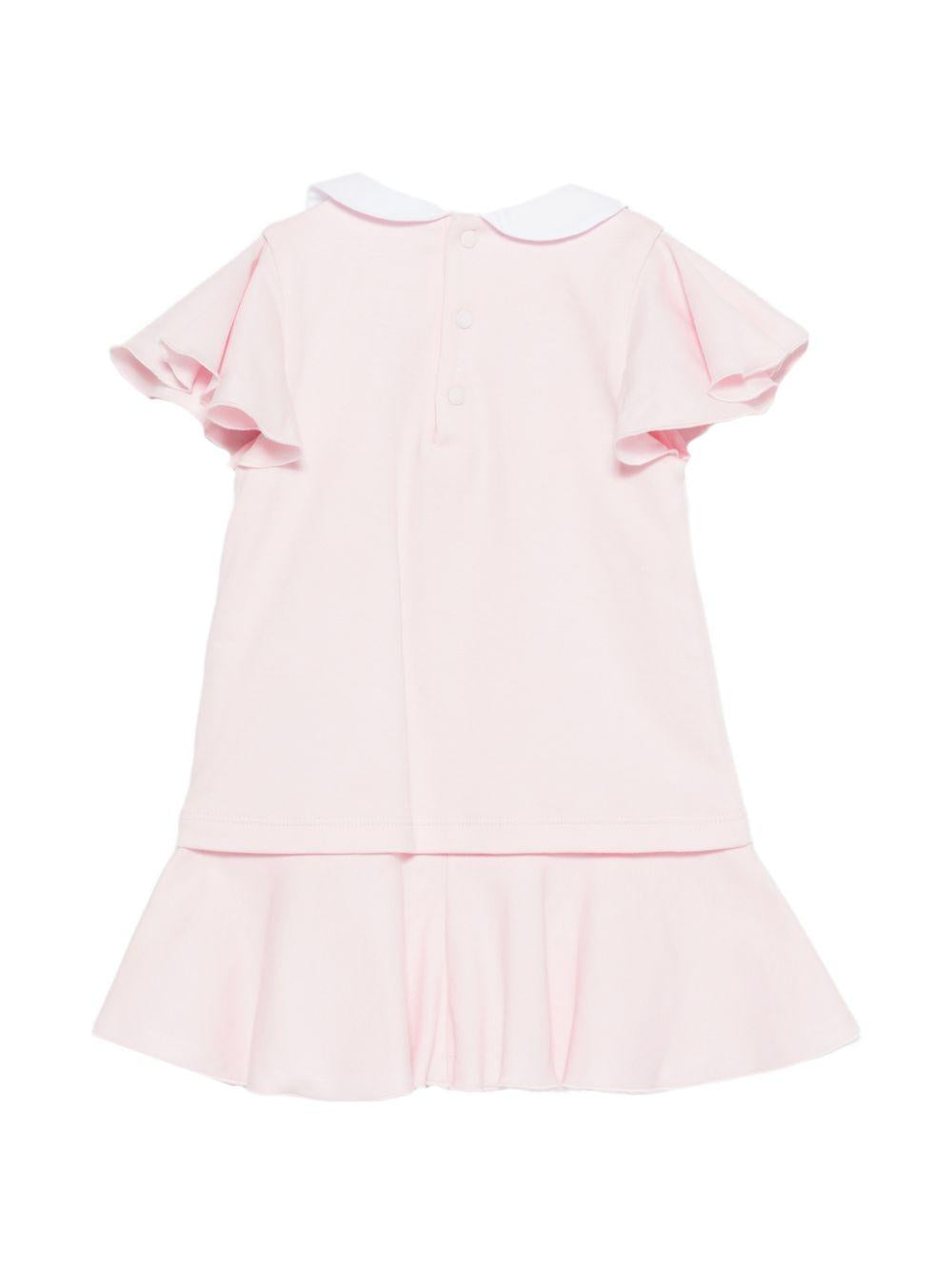 Abito per neonata Givenchy Kids rosa con colletto alla Peter Pan H31268 44Z GIVENCHY KIDS