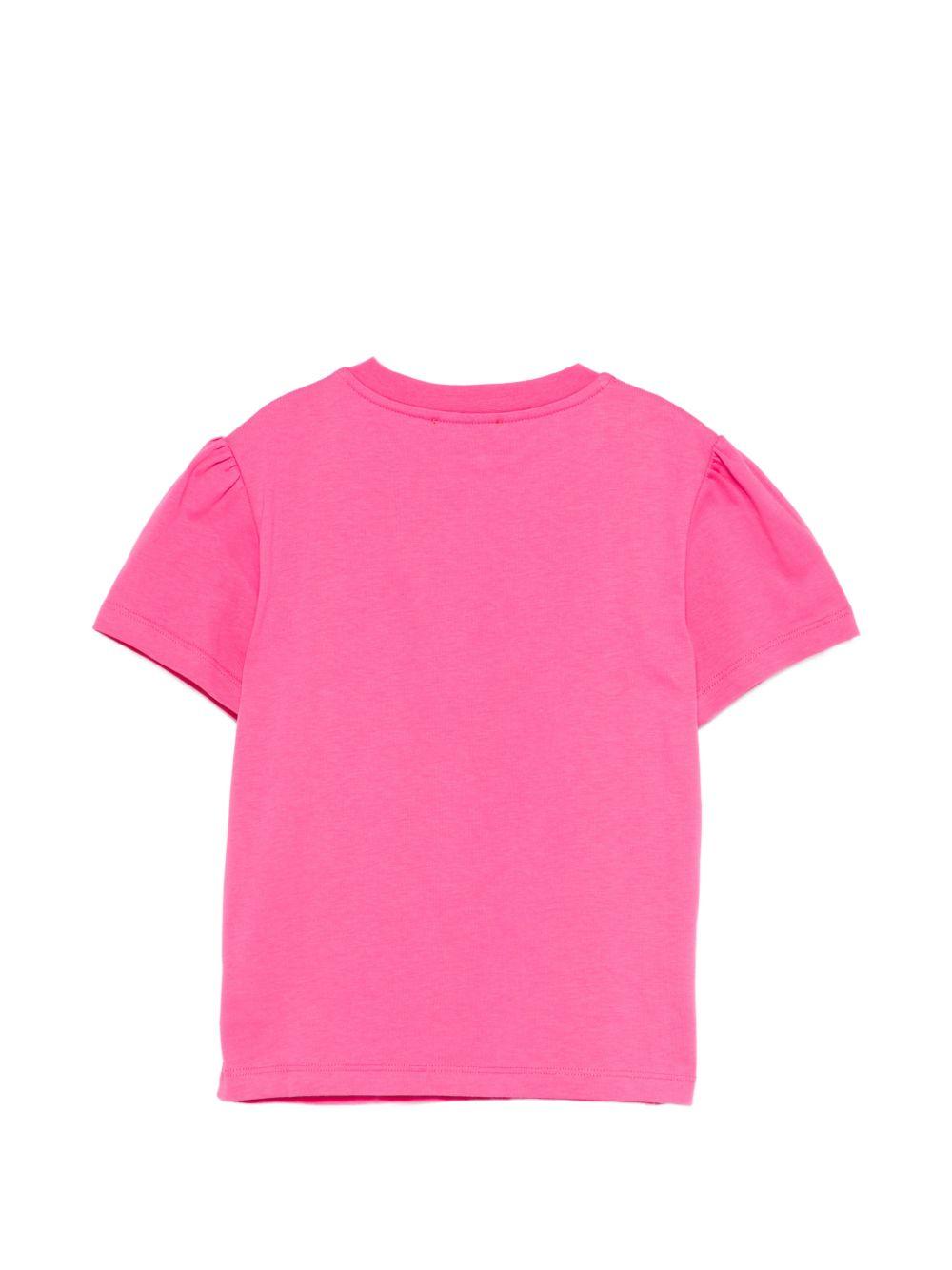 T-shirt per bambina Missoni Kids rosa con logo decorato MY8A91 Z3672 513 MISSONI KIDS