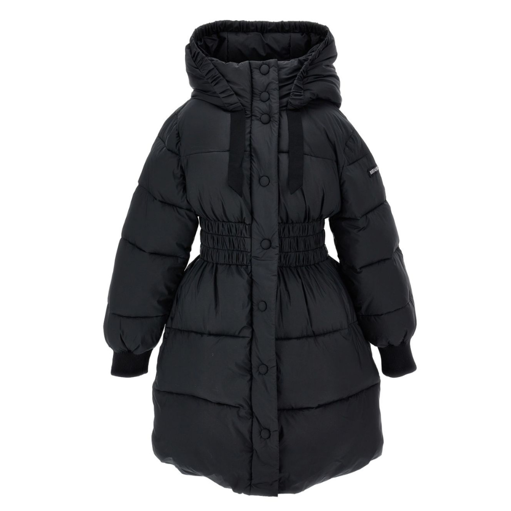 Piumino per bambina Monnalisa nero con cappuccio 17F102 6021 0050 MONNALISA