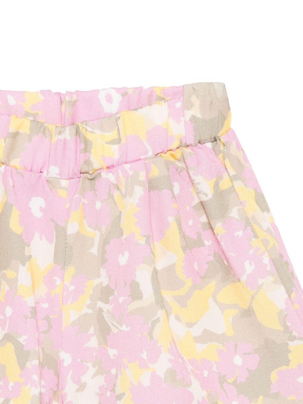 Set top e shorts per neonata MSGM Kids rosa a fiori S5MSNGTR305 MS003 MSGM KIDS