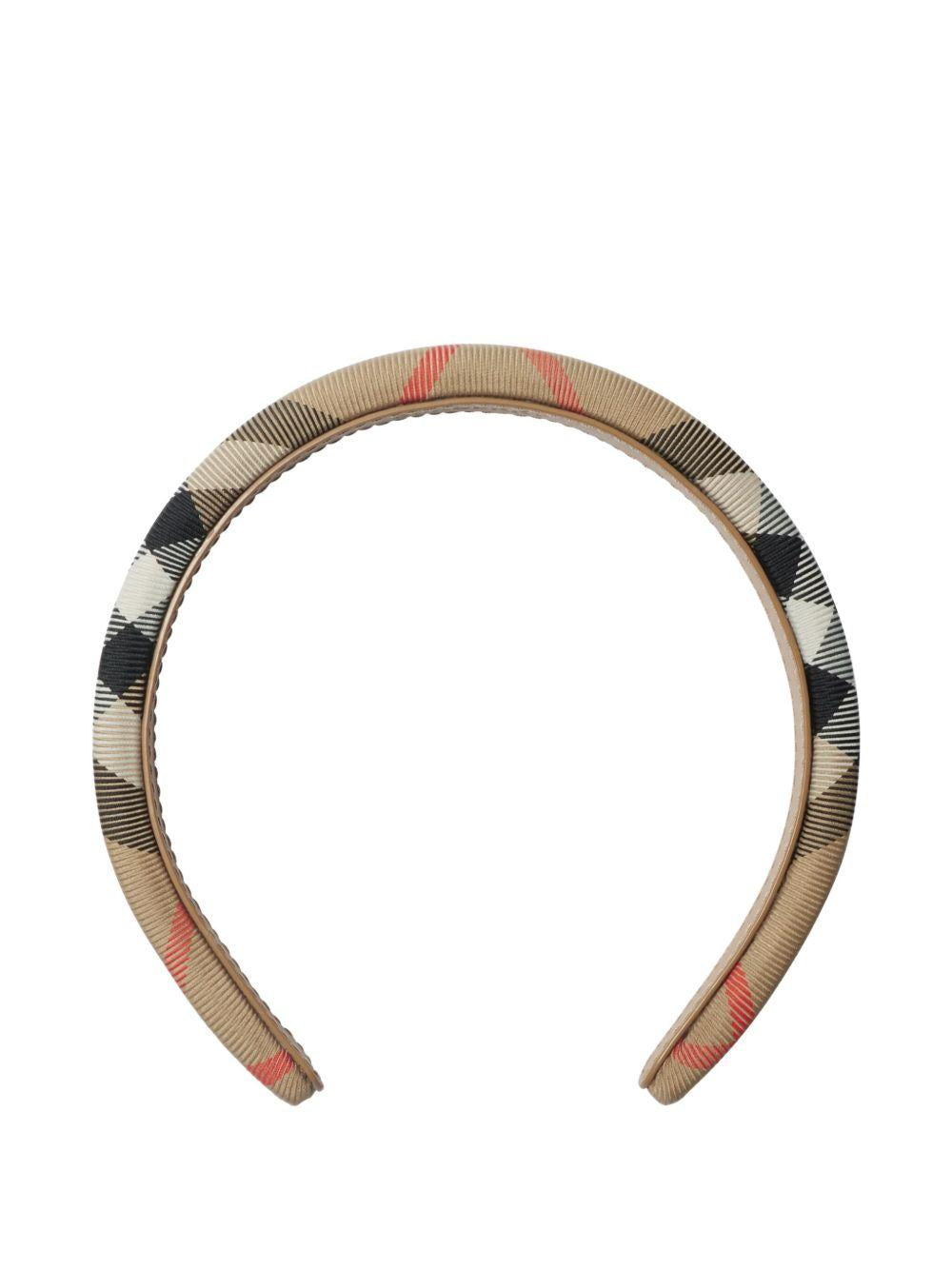 Cerchietto per bambina Burberry Kids beige con motivo Vintage Check 8108699 B9368 BURBERRY KIDS