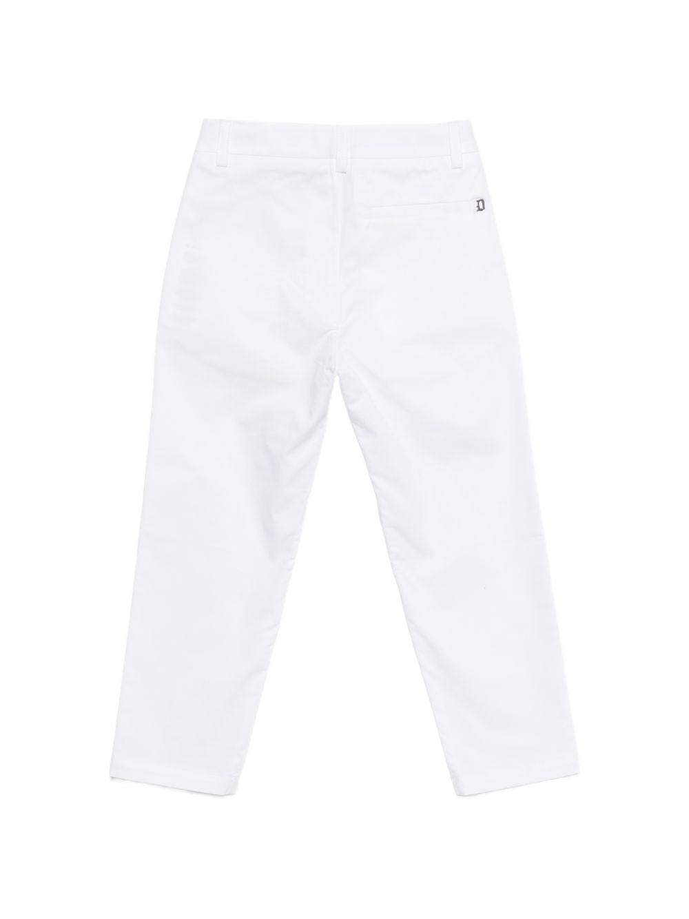 Pantaloni per bambino DONDUP Kids bianchi con tasca posteriore DMPA1800CE039 B000 DONDUP KIDS