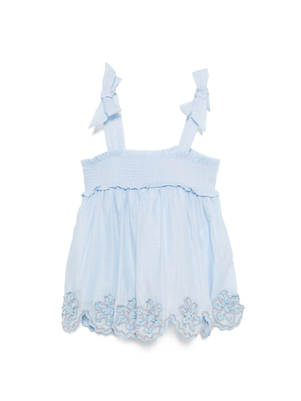 Top per bambina ZIMMERMANN Kids Cascadian azzurro con orlo a smerlo 3939TS S255 ZIMMERMANN KIDS
