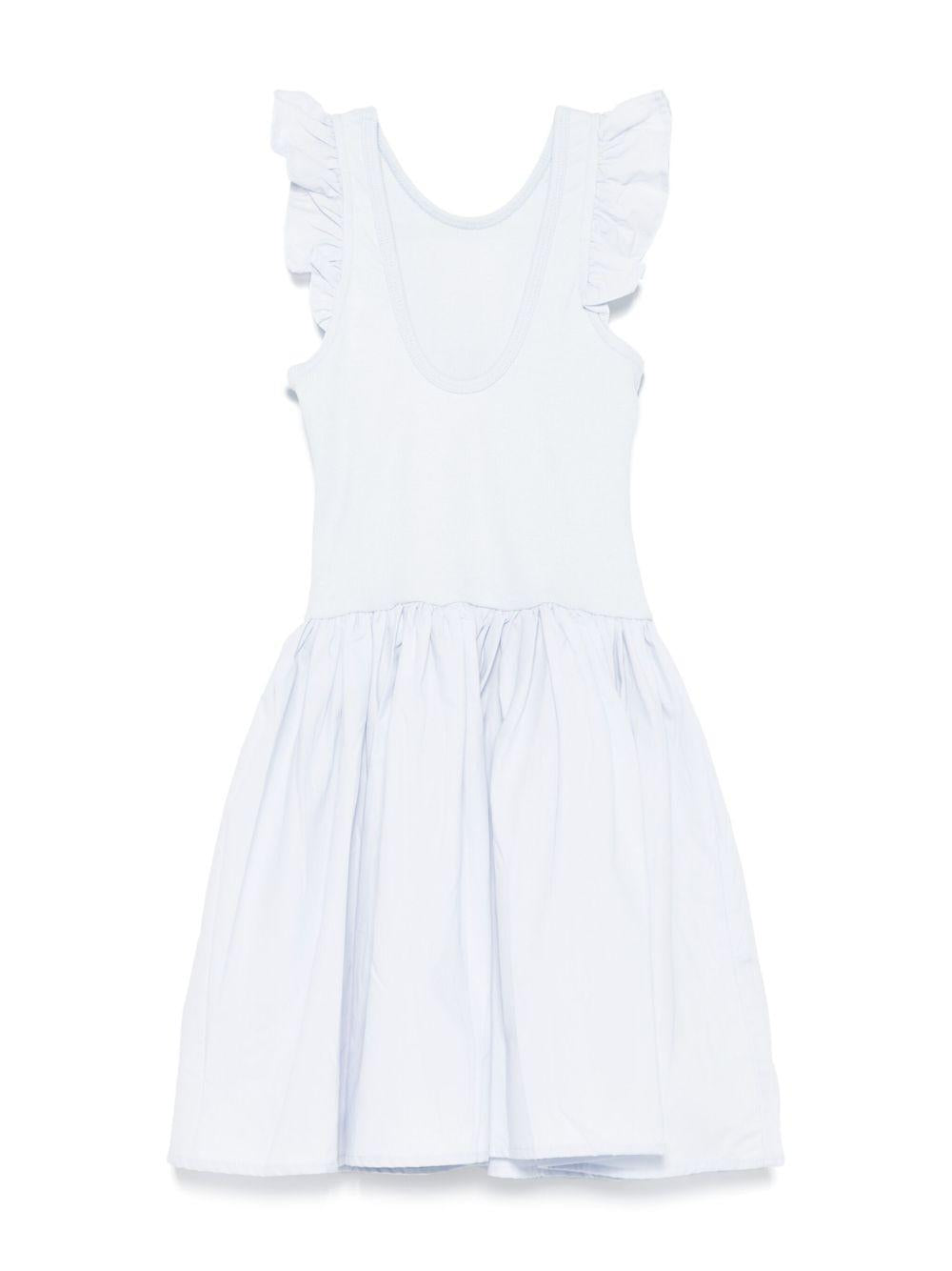 Abito Cloudia per bambina Molo azzurro con ruches 2S25E108 5467 MOLO
