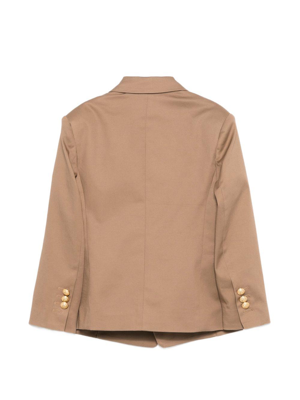 Blazer per bambino Balmain Kids beige con revers a lancia BY2P54 G0197 315 BALMAIN KIDS