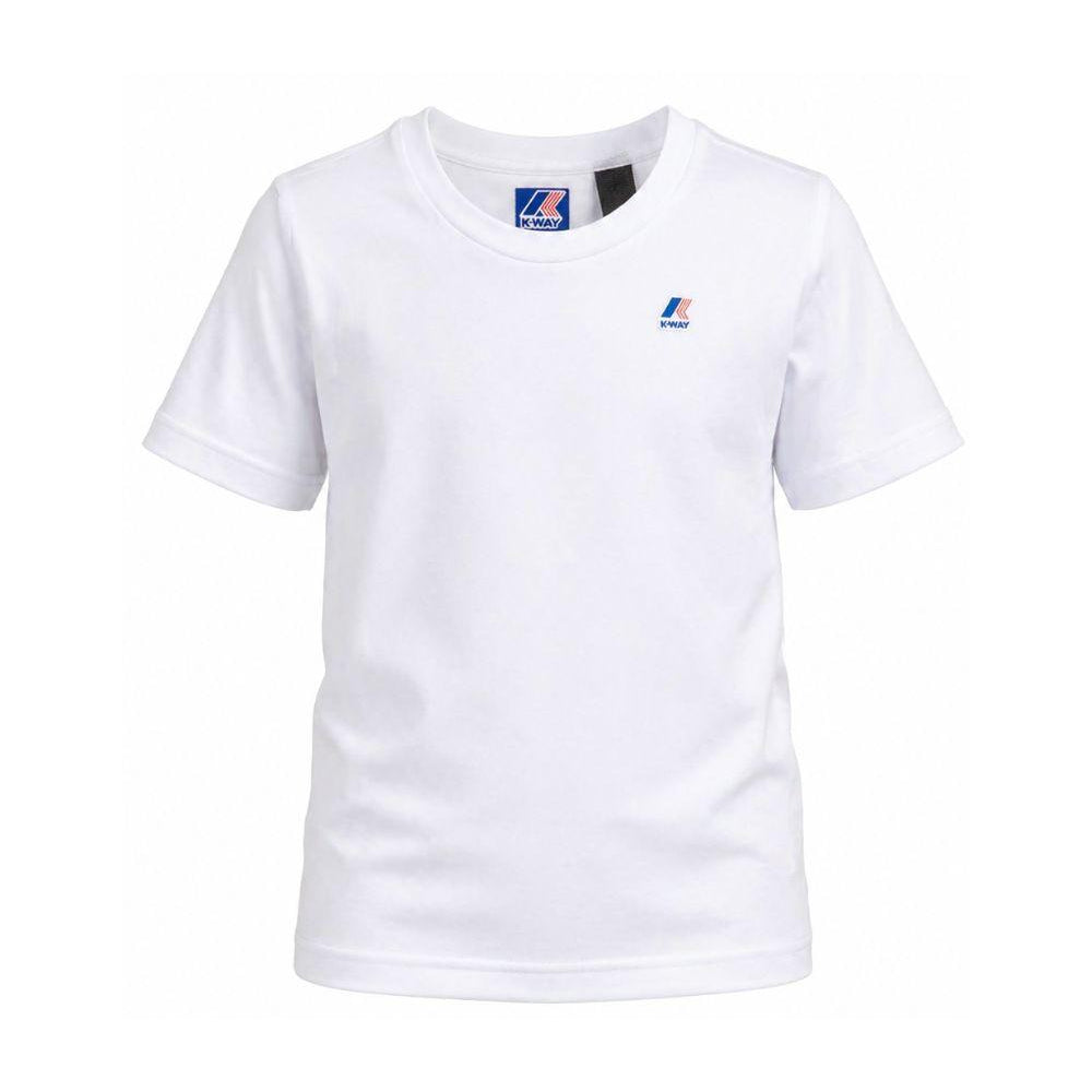 T-shirt per bambini K Way Kids bianca con dettaglio logo K7133YW 001 K-WAY KIDS
