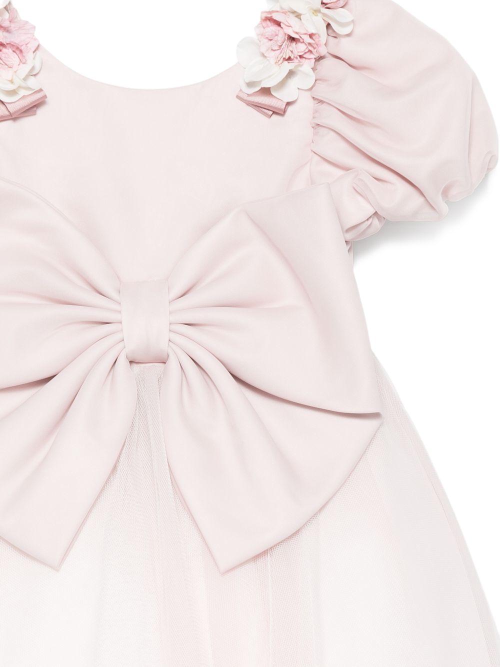Abito per bambina Colorichiari Kids rosa con dettaglio fiocco sul davanti FB108526 4126 81 COLORICHIARI KIDS
