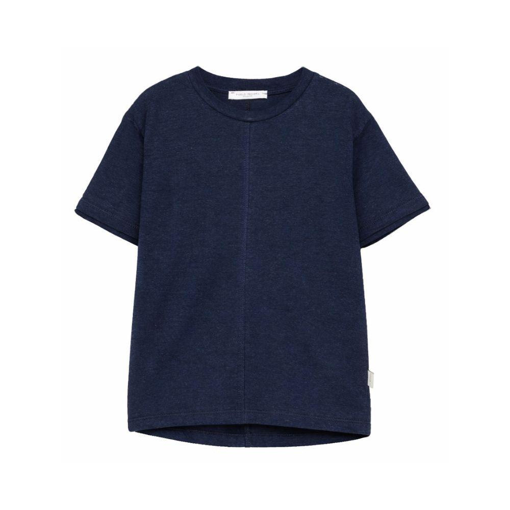 T-shirt per bambino Paolo Pecora Kids blu scuro con cuciture tono su tono PP4366 BLU PAOLO PECORA KIDS