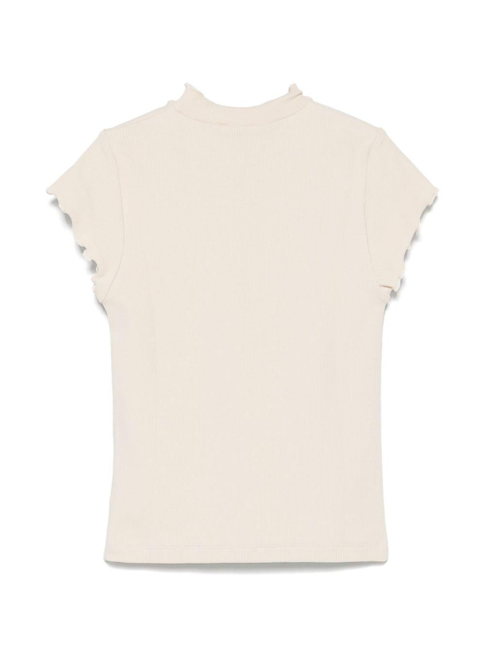 T-shirt per bambina Donsje beige a coste 4075000 00004 DONSJE