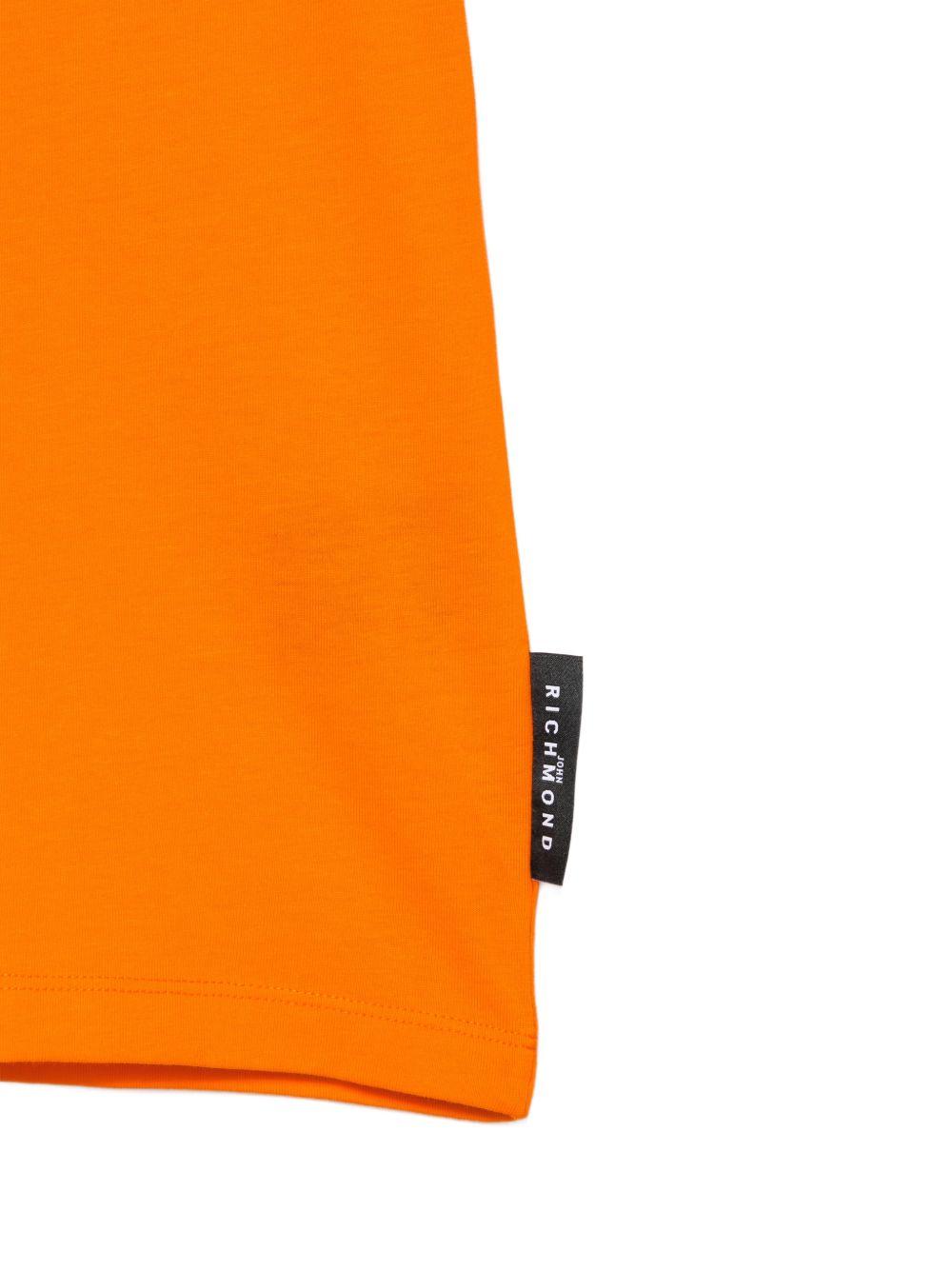 T-shirt per bambino John Richmond Junior arancione con dettaglio logo RBP26055TS ORANGE PEEL JOHN RICHMOND KIDS