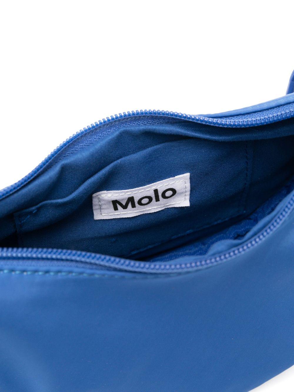 Borsa a spalla per bambina Molo Crescent azzurro con chiusura superiore con zip 7S25V109 8767 MOLO KIDS