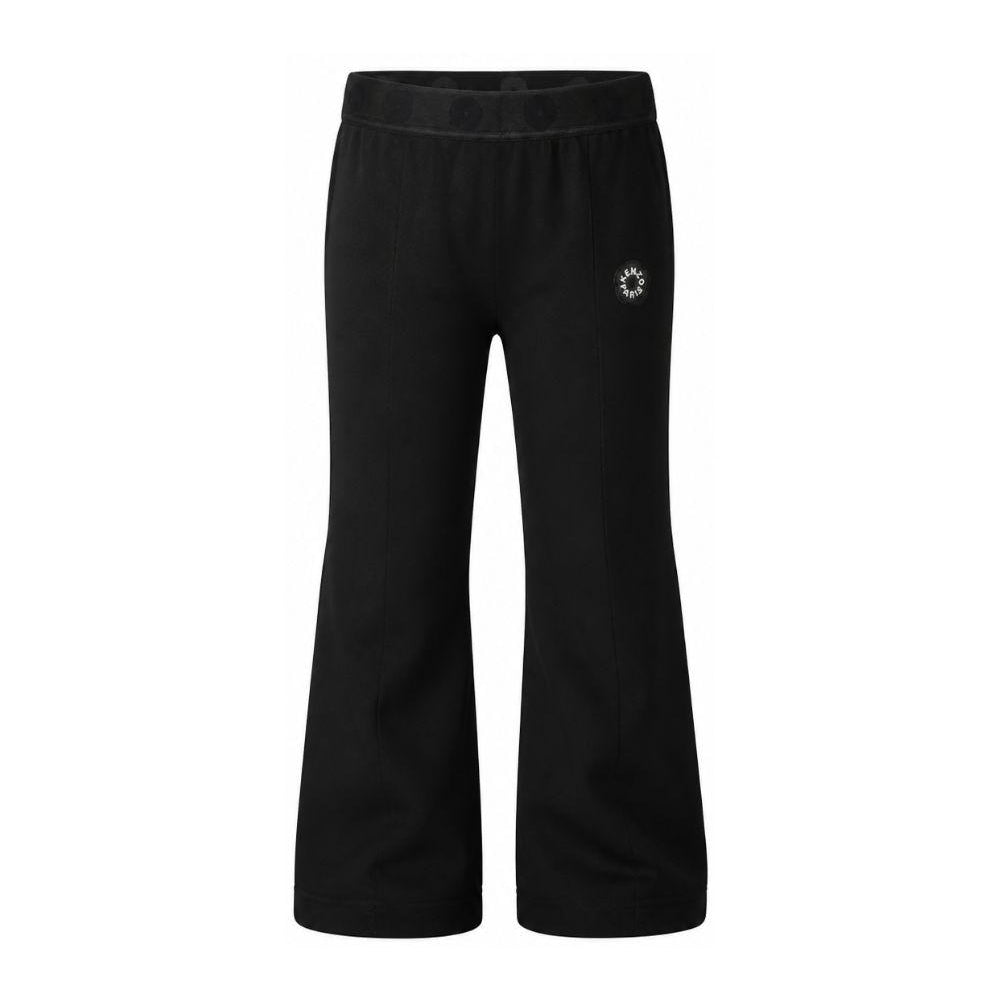Pantaloni svasati per bambina Kenzo Kids neri con applicazione Boke Flower K62187 09B KENZO KIDS