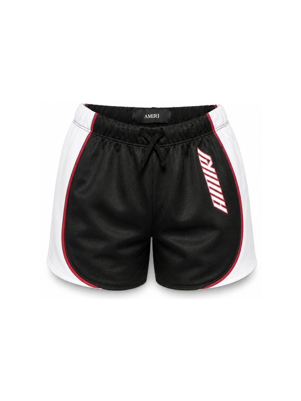 Shorts per bambino Amiri Kids nero con logo sul davanti ACBMSO1006 001 AMIRI KIDS
