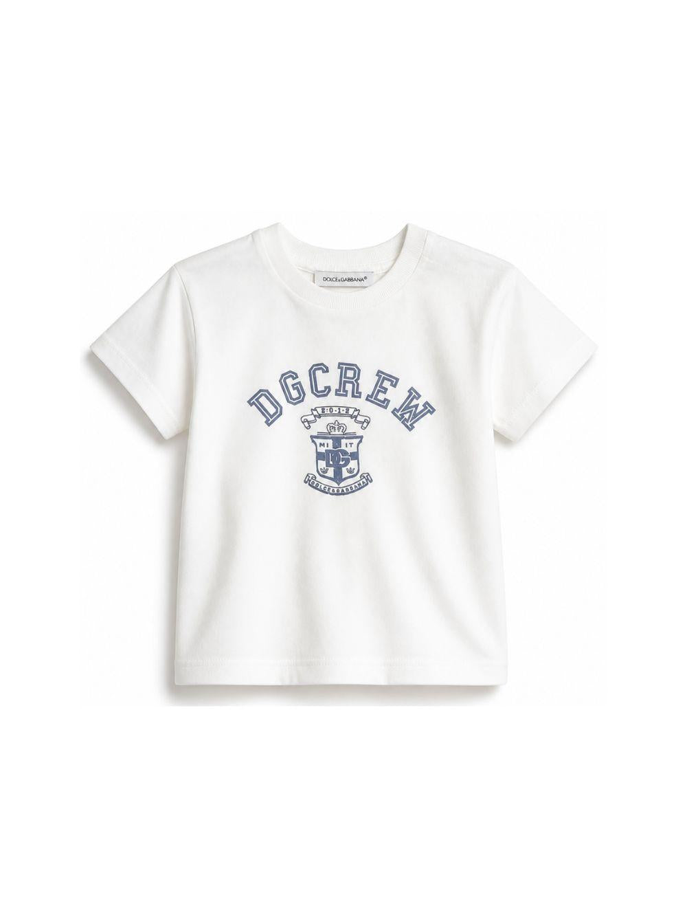 T-shirt per neonato Dolce & Gabbana Kids bianca con stampa grafica L1JTEY G7PUD W0111 DOLCE & GABBANA KIDS