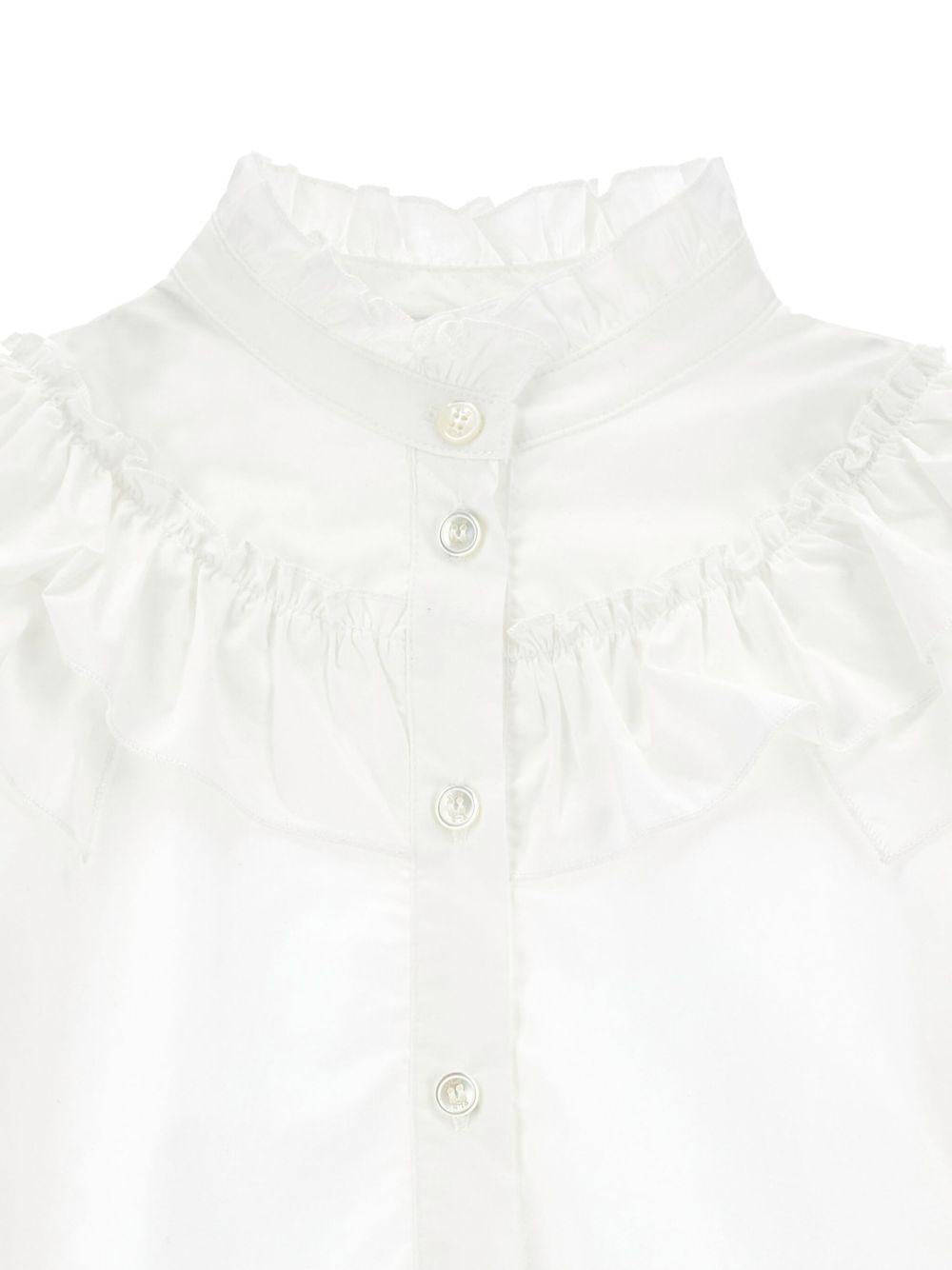 Blusa per bambina Philosophy Di Lorenzo Serafini Kids bianca con ruches I1F305 6116 P001 PHILOSOPHY