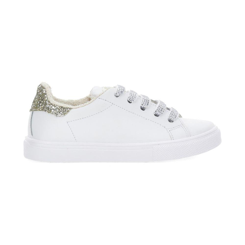 Sneakers per bambina Monnalisa bianche con glitter 87G006 7715 0001 MONNALISA KIDS