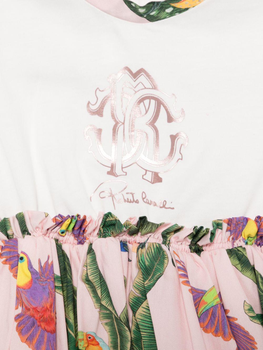 Abito per neonata Roberto Cavalli Kids multicolore con stampa grafica CIP26036VE WHITE ROBERTO CAVALLI KIDS