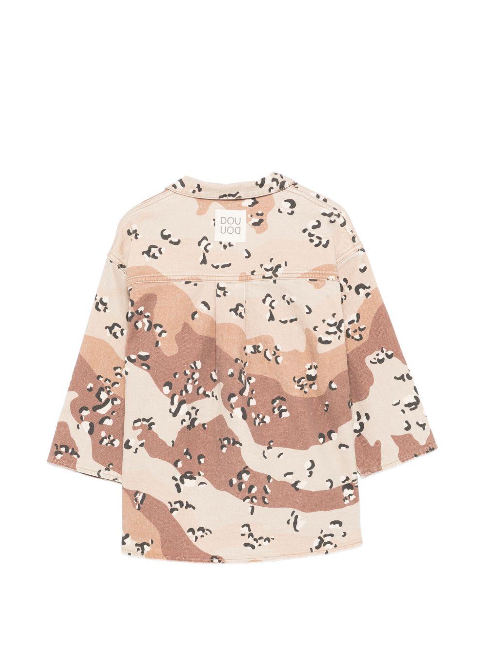 Giacca per bambino Douuod Kids beige con effetto camouflage DY2Q07 Z3843 108MA DOUUOD KIDS
