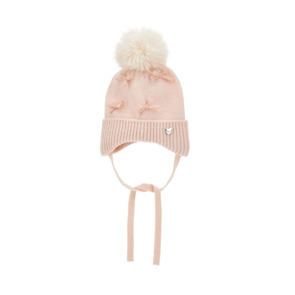 Berretto per neonata Monnalisa Kids rosa con dettaglio con fiocchi 37H005 8064 0091 MONNALISA KIDS
