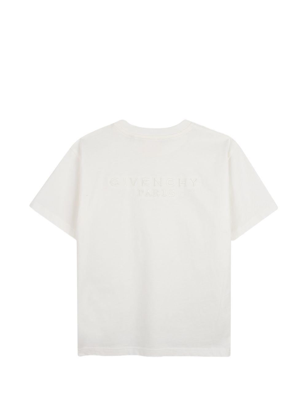 T-shirt per bambino Givenchy Kids bianca con logo sul petto H31344 117 GIVENCHY KIDS