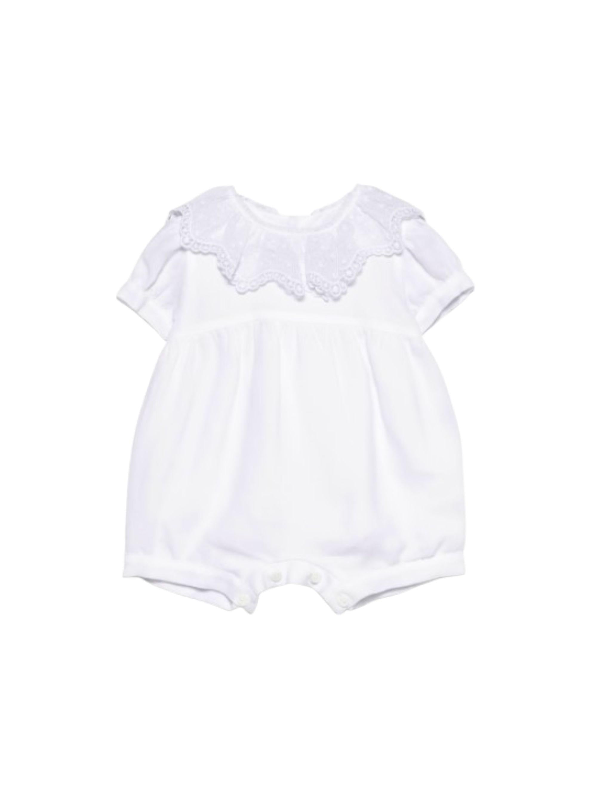Tutina per neonati Jesurum bianco con rifiniture in pizzo FOSCARI BIANCO JESURUM KIDS