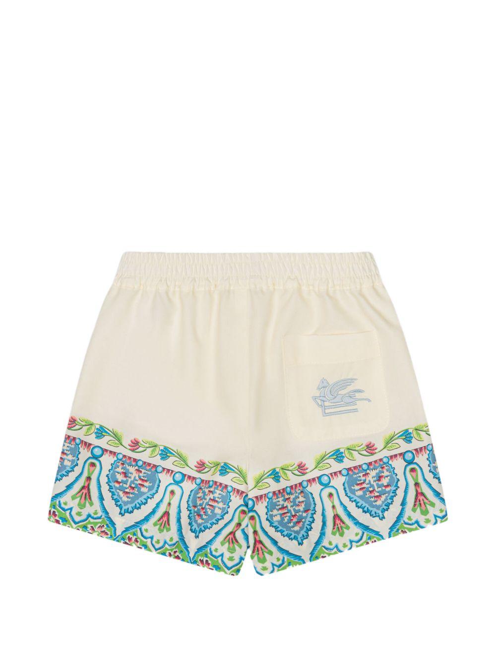 Shorts per neonato Etro Kids beige con stampa floreale GY6559 P0601 106MC ETRO KIDS
