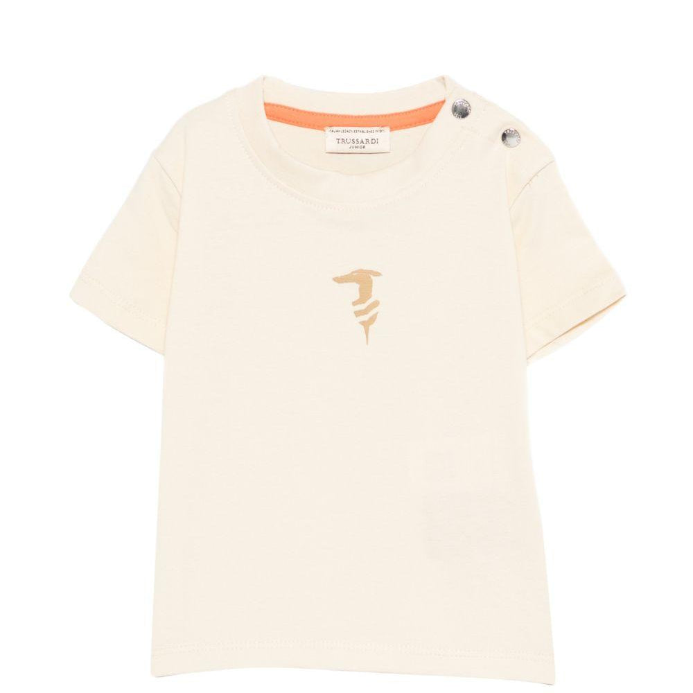 T-shirt per neonato Trussardi Junior beige con logo sul davanti TIP26048TS BEIGE N.E. TRUSSARDI JUNIOR
