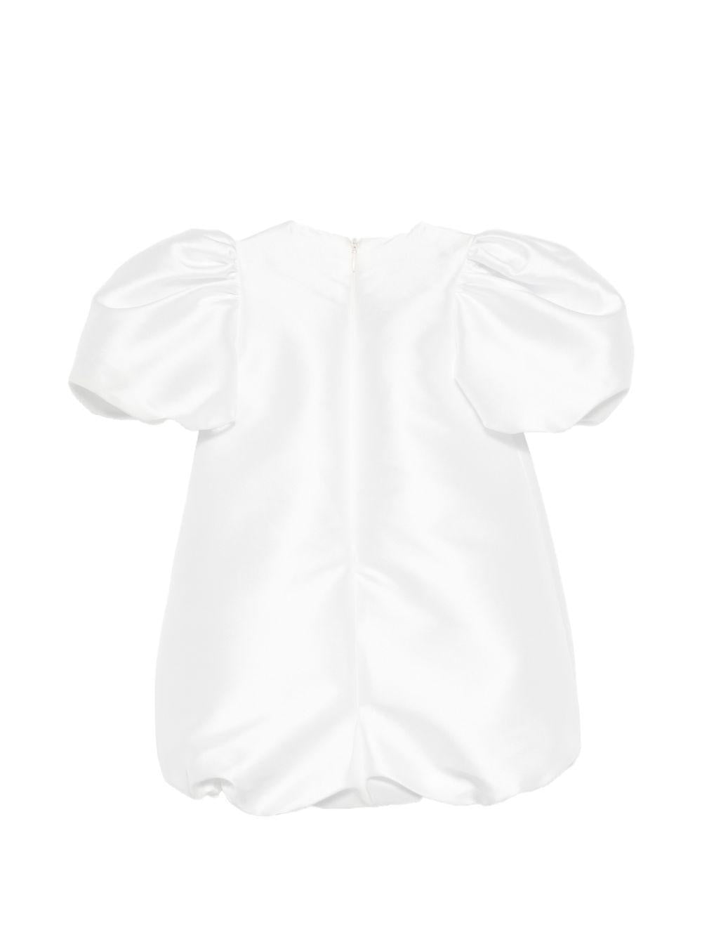 Pagliaccetto per bambina Alapage bianco con maniche a sbuffo AL71B BIANCO A'LAPAGE KIDS